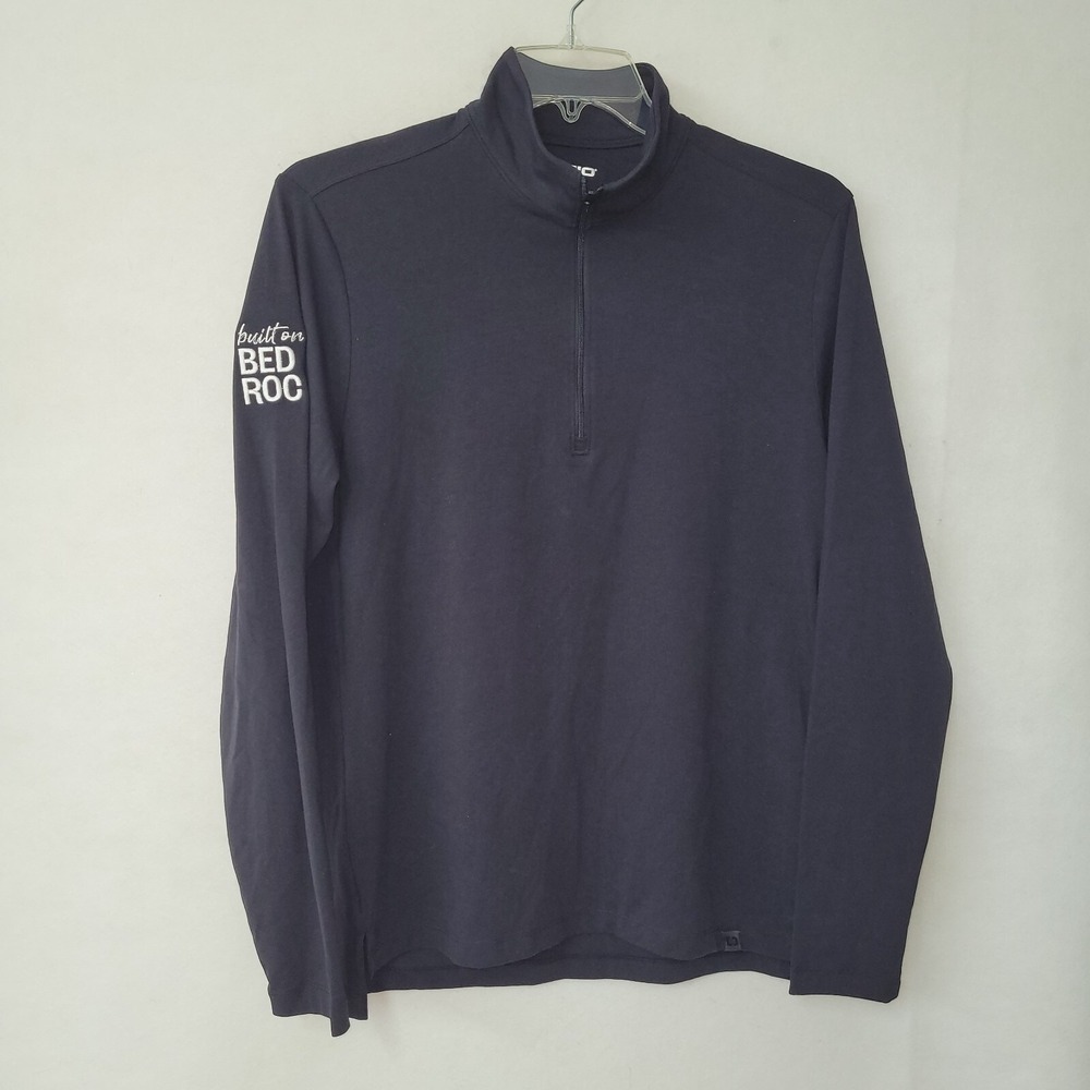 OGIO 1/4 Zip Pullover Mens Small Black Built on BED ROC OG139 Performance